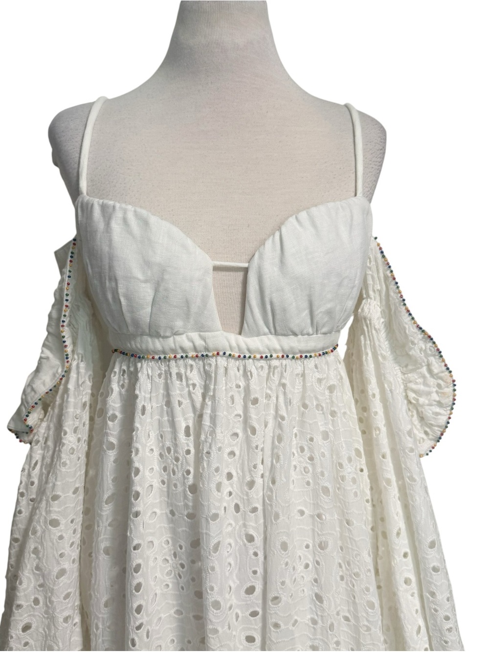 FARM Rio White Eyelet Maxi Dress - Picture 8 of 16